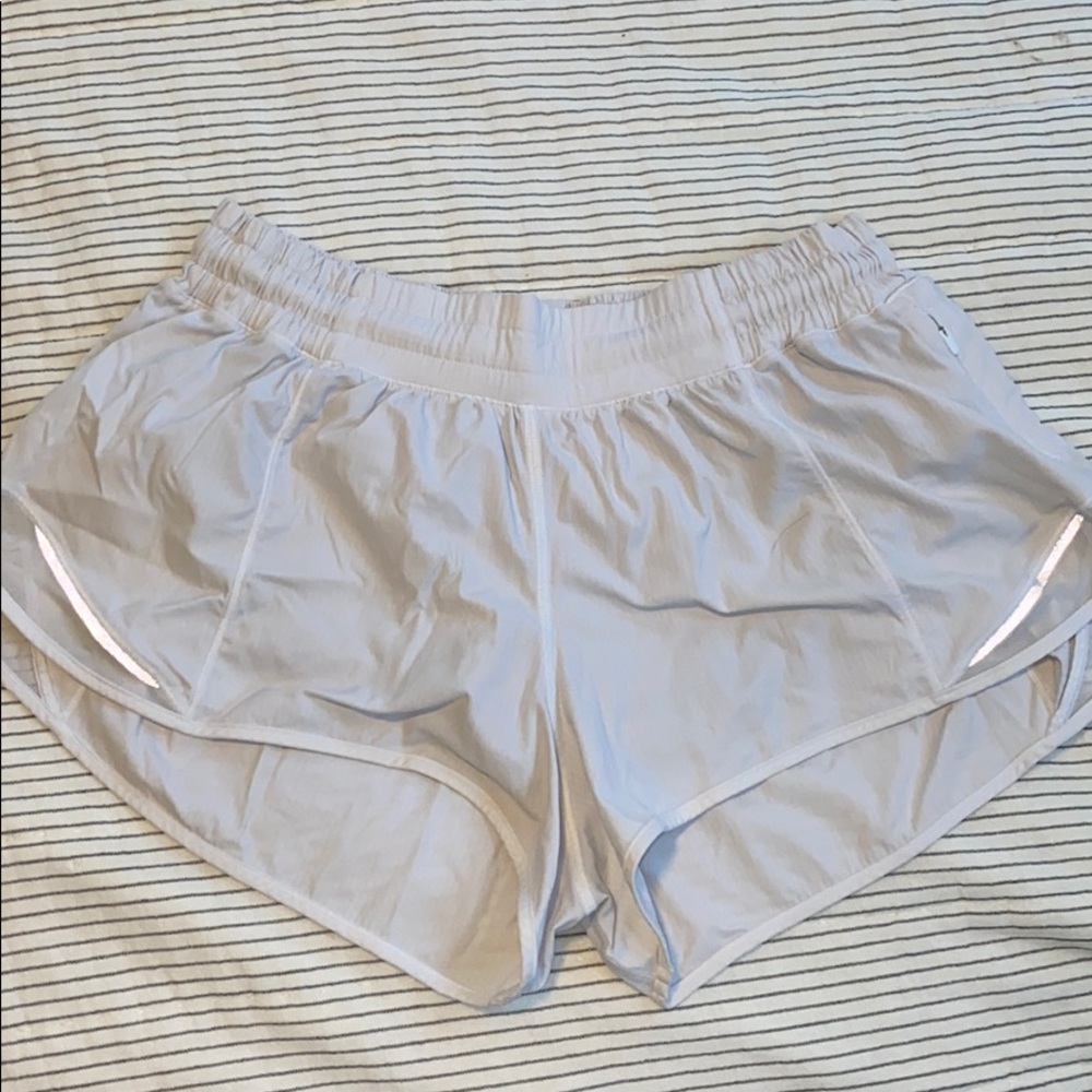 White Lululemon shorts